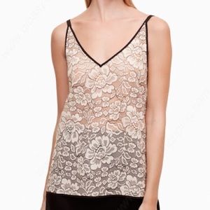Babaton Halsmann Floral Lace Tank Top S